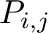 $P_{i,j}$